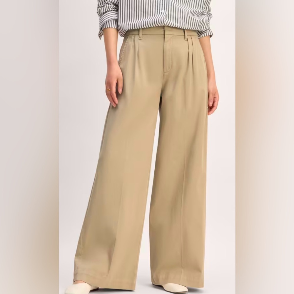 Everlane The Pleated Wide Leg Chino - Picture 2 of 7